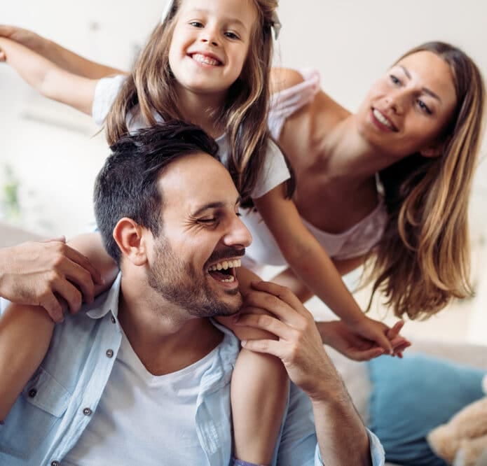 A happy family.